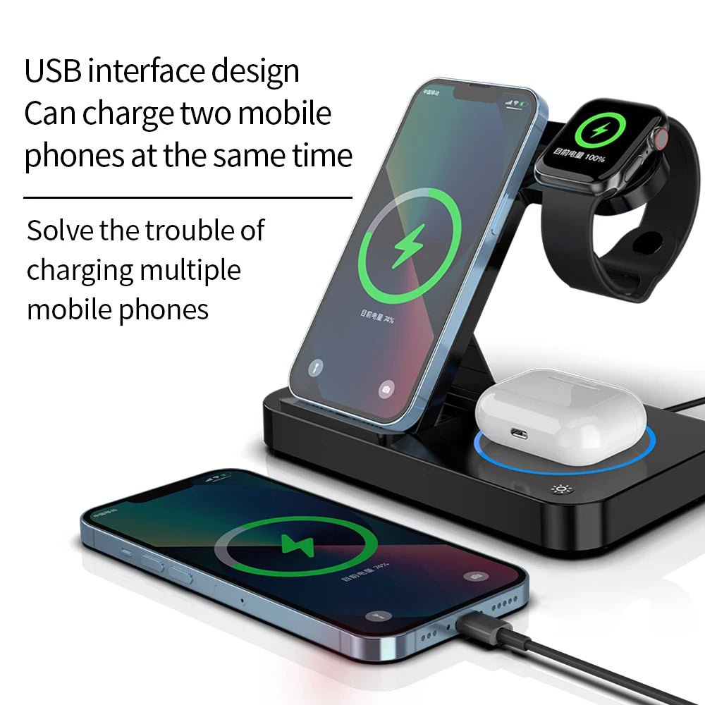 4 in 1 Foldable Wireless Charging Station - Akhi Co.