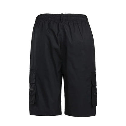 Outdoor Cargo Shorts Male Overalls Elastic Waist Cycling Multi - pockets Loose Work Short Pants Beach Sport Printed Trousers - Akhi Co.