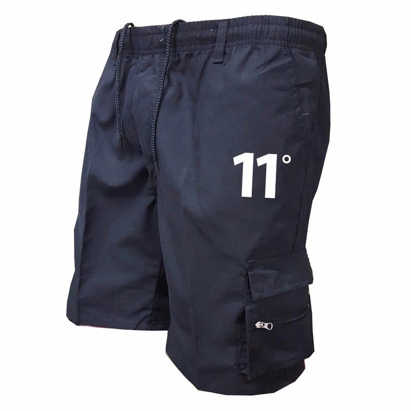 Outdoor Cargo Shorts Male Overalls Elastic Waist Cycling Multi - pockets Loose Work Short Pants Beach Sport Printed Trousers - Akhi Co.