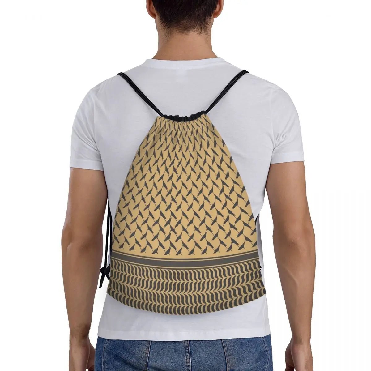 Palestinian Keffiyeh Drawstring Backpack - Akhi Co.