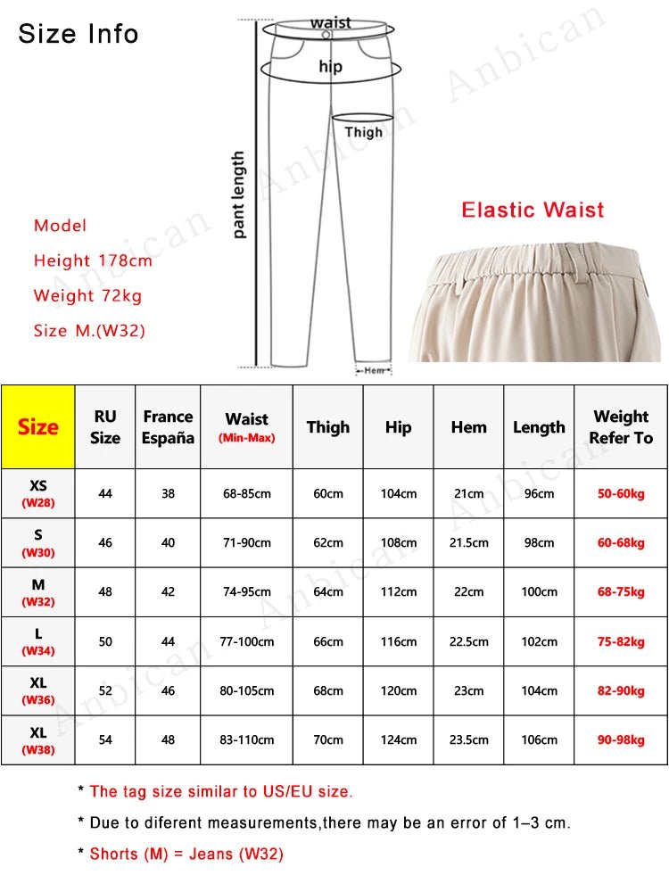 Summer Korean Men's Pants Light&Thin Polyester Elastic Waist Semi - Wide Loose Slacks Drape Suit Pants Male Casual Trousers - Akhi Co.