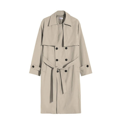 Trench coat Brand New Spring Trench Korean Men's Fashion Overcoat Male Long Windbreaker Streetwear Men Coat Outer Wear Clothing - Akhi Co.